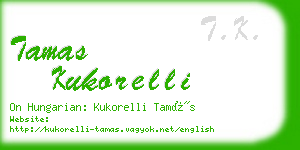 tamas kukorelli business card